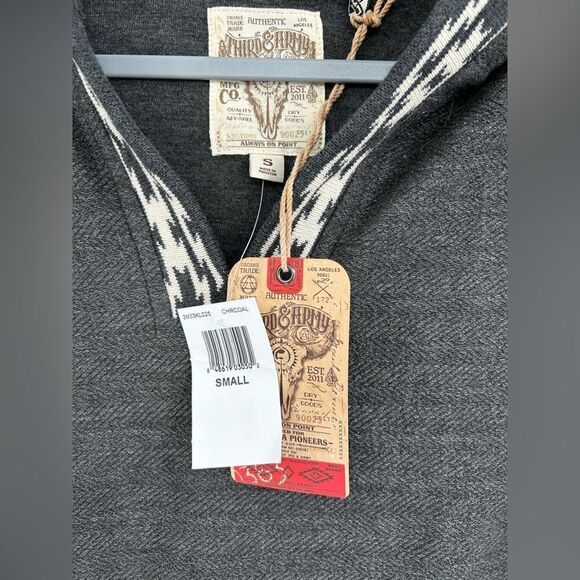 Third & Army Pullover Grey Hoodie Sweatshirt NWT Small - Picture 3 of 8